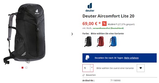 Sale bei rucksack.de