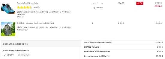 Wanderwochen bei vorteilshop - 21% extra sparen