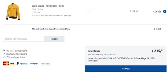 20% extra auf Herbstlooks bei sportler