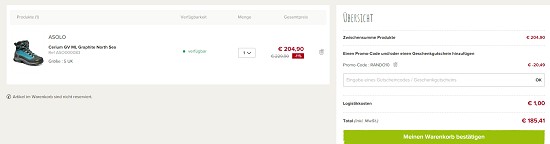 10% auf Wanderschuhe bei snowleader