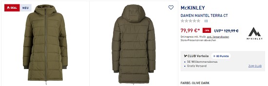 Ausgewählte Outdoorartikel bis zu 50 % reduziert bei intersport