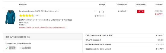 27% auf alles im vorteilshop