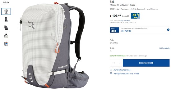 Winter Opening Weeks bei sportler - Skitourenartikel bis zu 45% reduziert