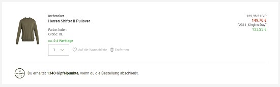 Singles Day bei bergzeit- 11% auf das gesamte Sortiment