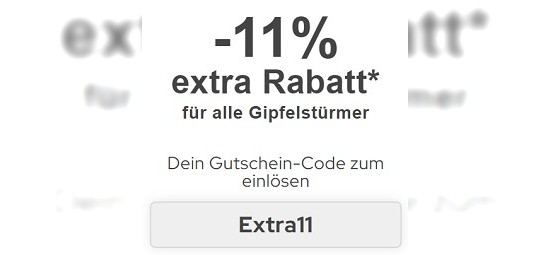 Gipfelstürmer Deals bei sport-schuster: 11% auf alles