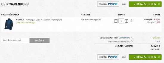 10% extra Rabatt bei den Bergfreunden