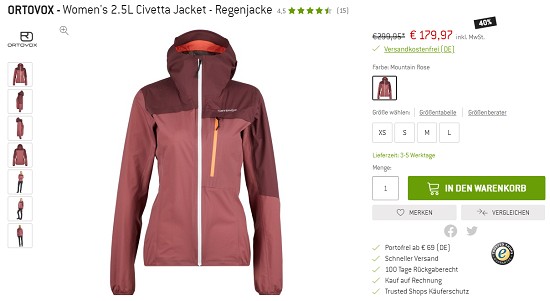 Black Weekend bei bergfreunde - mindestens 50% sparen