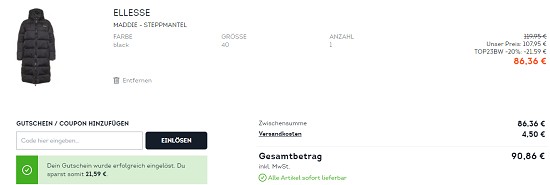 Black Week -20% on top auf Top Marken bei sportscheck