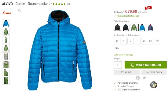 Adventsdeals bei bergfreunde - 60% auf Alvivo Daunen- & Isolationsjacken