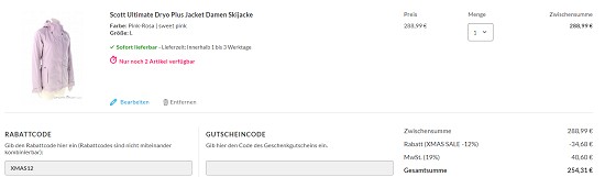 - 25% Rabatt auf neue Bekleidung bei sportokay