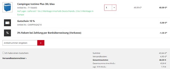 Rucksack.de Adventskalender #24 - 10% auf alle Artikel der Marke Campingaz.