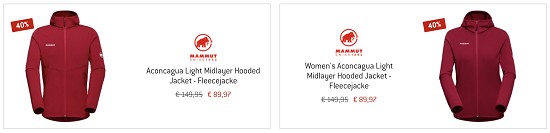 Mammut Fleecejacken für Sie & Ihn mit 40% Rabatt bei den Bergfreunden
