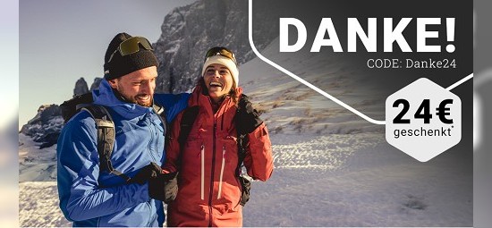 Neujahrsgruß von bergzeit: 24€ geschenkt ab 200€ Einkaufswert