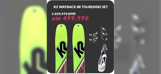 Neues Jahr - Neues Hobby: Skitouren Set über 50% reduziert bei SportOkay