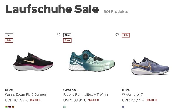 Neujahrs Sale bei Sport Schuster mit bis zu 30% auf Laufschuhen, Laufbekleidung und Fitnessartikel