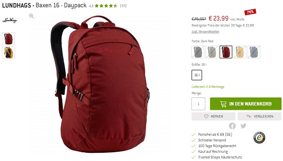 Ausrüstung Sale bei den Bergfreunden