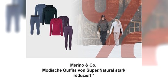 51% Rabatt auf Merino Kleidung von super.natural bei Bergzeit
