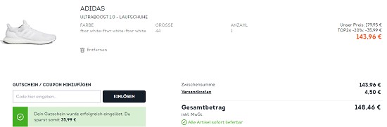 Bis zu 50% im Sale & -20% on top auf Performance & Style Topseller bei sportscheck