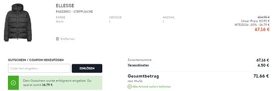 -20 % auf Most Wanted Brands bei sportscheck