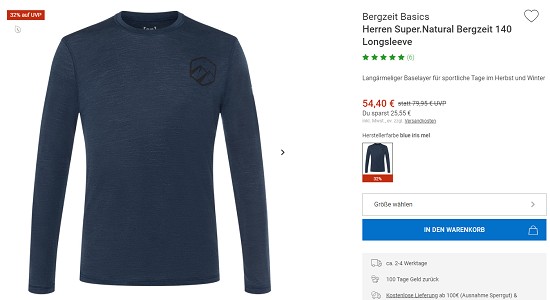 Bergzeit Outlet - Rabatte von bis zu 50%