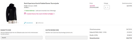 Rock Experience bis zu 50% reduziert bei sportokay