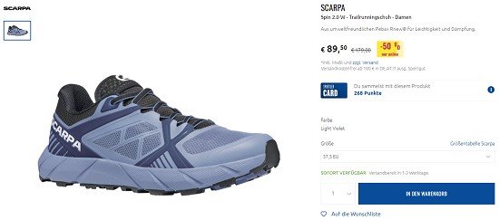 SPIN Trailrunningschuhe bis zu 50% günstiger