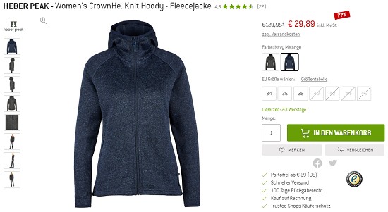 Bekleidungsdeals bei den bergfreunden- Rabatte von bis zu 80 %