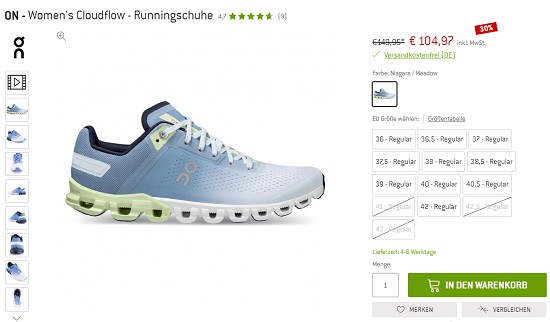 Bis zu 35% auf On und Salomon Runningschuhe bei den bergfreunden