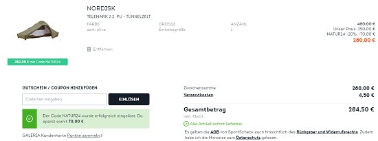 20% on top auf Outdoor & Bike Essentials bei sportscheck