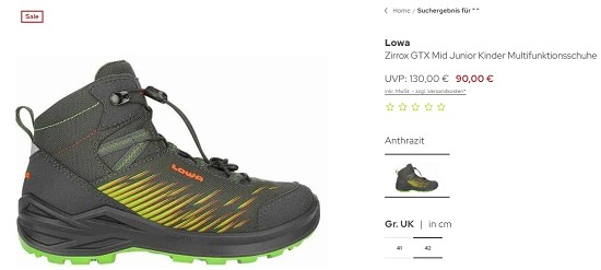 Wanderschuhe im Sale bei sport-schuster