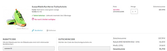 Scarpa Deals bei sportokay