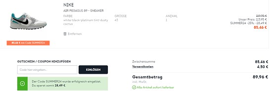 Summer Sale Deals bei sportscheck - 25% extra