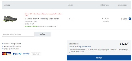 10% Extra auf alle Sale-Artikel bei sportler