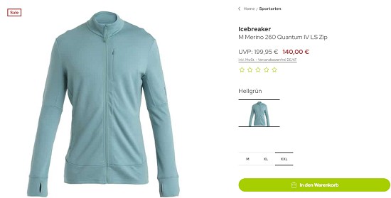 Bekleidung im Sale bei sport-schuster