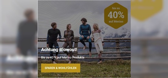 Bergzeit-Blowout - Merinobekleidung bis zu 40 % reduziert