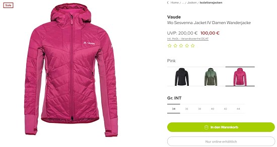 Vaude-Sale bei sport-schuster