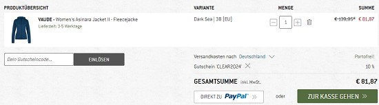 Lagerräumung bei bergfreunde - 10% extra sparen