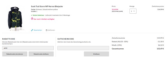 10% auf alles bei sportokay