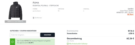 20% Rabatt on top auf Jacken & Oberteile bei sportscheck