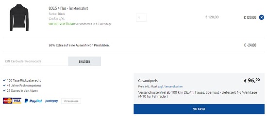 20% extra auf Herbstlooks bei sportler