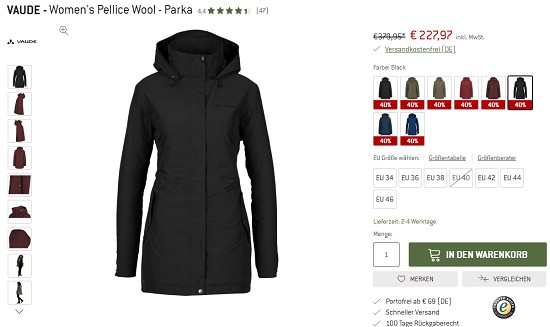 Winterjackendeals bei den bergfreunden