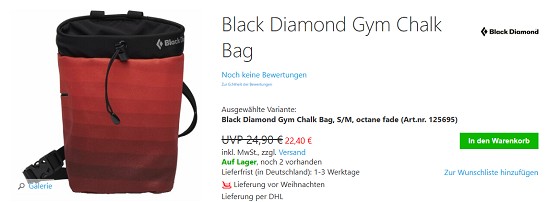 Climbers Black Week bei chalkr - bis zu 50% sparen