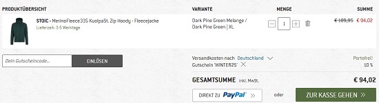 10% Rabatt auf alles bei bergfreunde