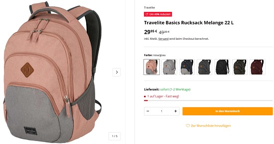 Taschen im Sale bei rucksack.de