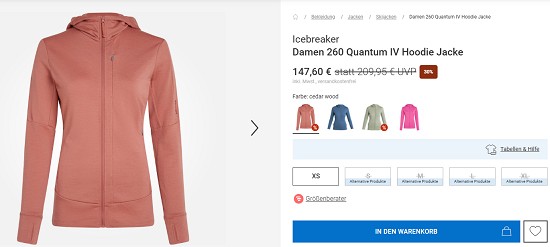 Bergzeit-Blowout - Merinobekleidung bis zu 40 % reduziert