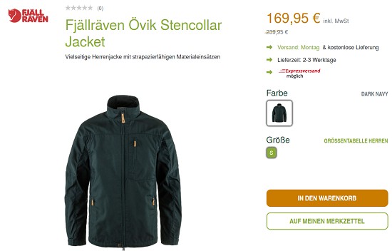 Outletshopping im unterwegs Onlineshop