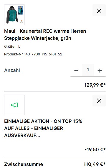 15% extra beim Springsale von hive-outdoor