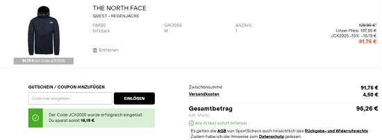 20% Rabatt on top auf Jacken & Oberteile-Bestseller bei sportscheck