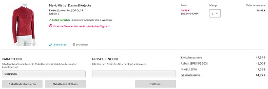 10% auf alles bei sportokay