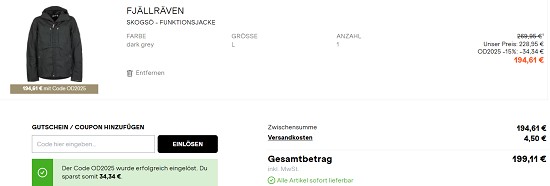 20% on top auf Outdoor Essentials bei sportscheck